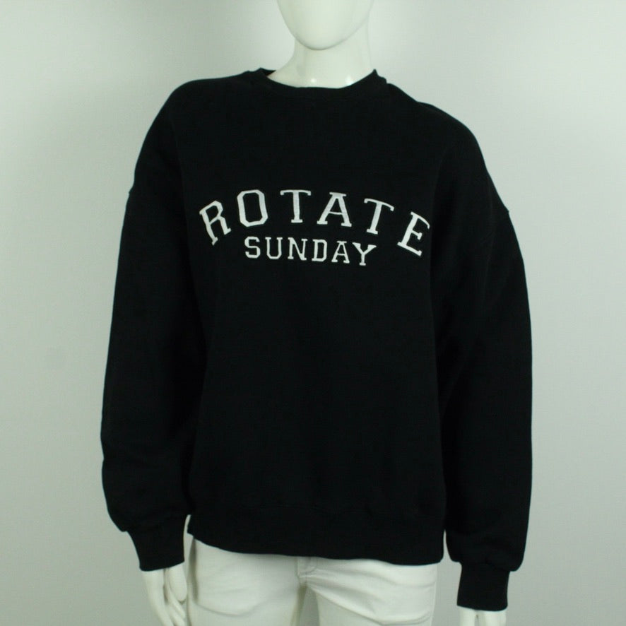 Second Hand ROTATE Sweatshirt Gr. M schwarz mit Stickerei (*)