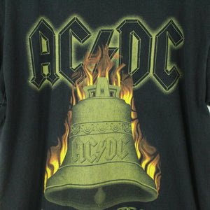 Vintage AC/DC T-Shirt / Bandshirt Gr. M schwarz mit Print HELL'S BELLS (*)