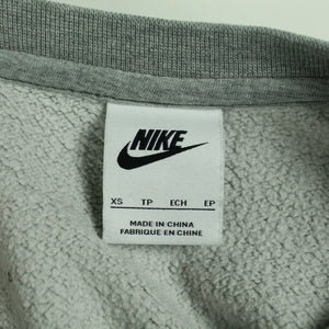 Second Hand NIKE Sweatshirt Gr. XS grau mit Logo Stickerei (*)