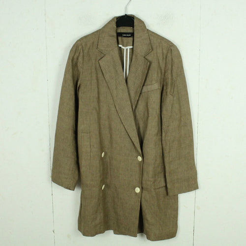 Second Hand ZARA Leinenmantel Gr. M braun Leinen Mantel (*)
