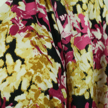 Laden Sie das Bild in den Galerie-Viewer, Second Hand LINDEX Wickelkleid Gr. M schwarz bunt geblümt Kleid (*)