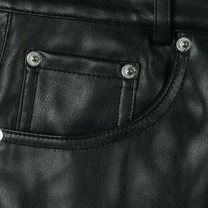 Second Hand ZARA Rock Gr. XS schwarz uni Kunstleder Minirock (*)