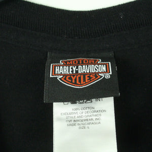 Vintage HARLEY-DAVIDSON T-Shirt Gr. L schwarz mit Print HDMC (*)