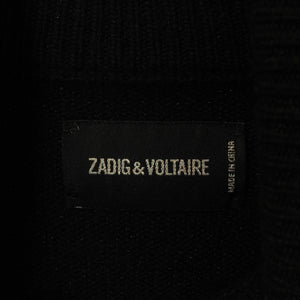 Second Hand ZADIG & VOLTAIRE Pullover mit Wolle Gr. S schwarz Glitzer Strick (*)