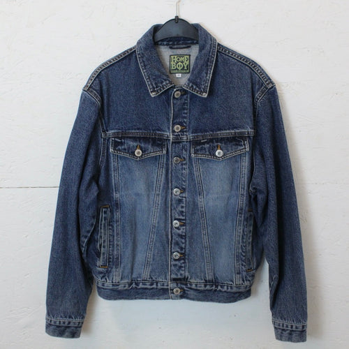 Second Hand HOMEBOY Jeansjacke Gr. M blau mit Patch Jacke (*)