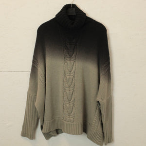 Second Hand REPLAY Pullover Gr. S/M schwarz grau gemustert Zopfmuster Strick (*)