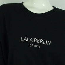 Laden Sie das Bild in den Galerie-Viewer, Second Hand LALA BERLIN Sweatshirt Gr. L schwarz mit Print (*)