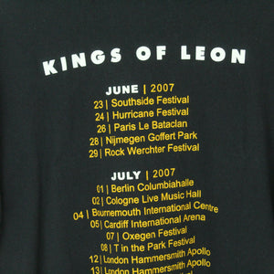 Vintage KINGS OF LEON T-Shirt / Bandshirt Gr. M schwarz mit Print und Backprint (*)