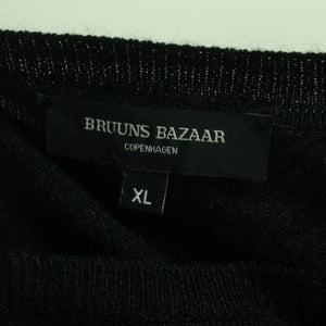 Second Hand BRUUNS BAZAAR Wollpullover Gr. XL grau weiß gestreift Strick Wolle Pullover (*)