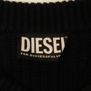 Second Hand DIESEL Pullover mit Wolle Gr. S schwarz uni Strick (*)