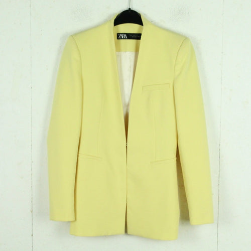 Second Hand ZARA Blazer Gr. XS gelb uni Jacke (*)