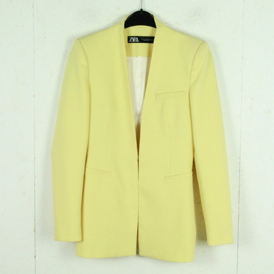 Second Hand ZARA Blazer Gr. XS gelb uni Jacke SALT BERLIN