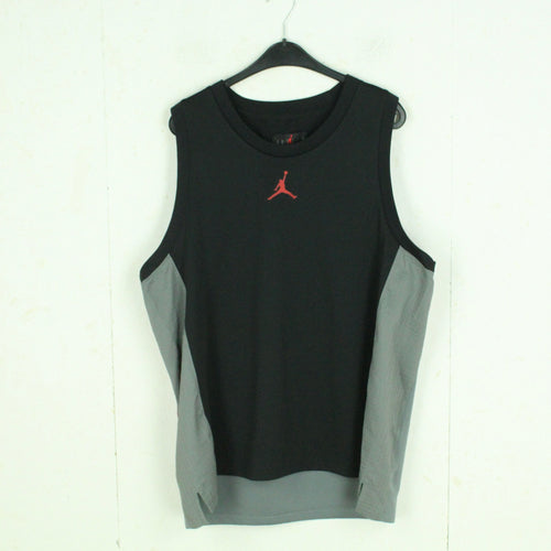 Vintage AIR JORDAN Tank Top Gr. XL schwarz mit Logo Print vorne