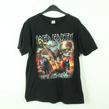 Laden Sie das Bild in den Galerie-Viewer, Vintage ICED EARTH T-Shirt / Bandshirt Gr. L schwarz mit Print 