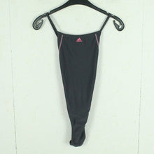 Laden Sie das Bild in den Galerie-Viewer, Vintage ADIDAS Badeanzug Gr. XL grau pink 80s 90s Beachwear