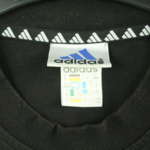 Vintage ADIDAS T-Shirt Gr. L schwarz mit Logo Print (*)