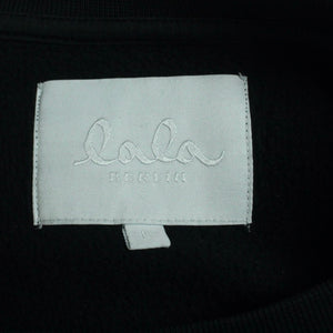 Second Hand LALA BERLIN Sweatshirt Gr. L schwarz mit Print (*)