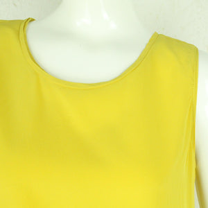 Vintage Seidenbluse Gr. L gelb uni Top