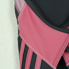 Laden Sie das Bild in den Galerie-Viewer, Vintage ADIDAS Badeanzug Gr. XL grau pink 80s 90s Beachwear