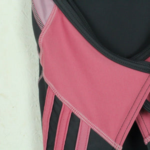 Vintage ADIDAS Badeanzug Gr. XL grau pink 80s 90s Beachwear