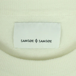 Second Hand SAMSOE SAMSOE Pullover Gr. M weiß uni Strick (*)