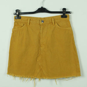 Second Hand MONKI Jeansrock Gr. 40 ocker uni Minirock Rock (*)