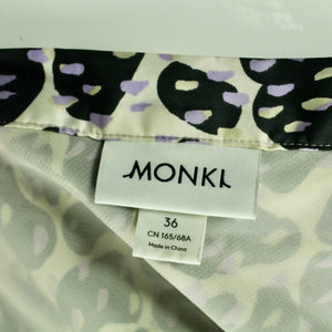 Second Hand MONKI Rock Gr. 36 beige mehrfarbig gemustert Maxirock (*)