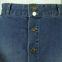 Laden Sie das Bild in den Galerie-Viewer, Second Hand INWEAR Jeansrock Gr. 36 blau uni Rock Maxirock (*)