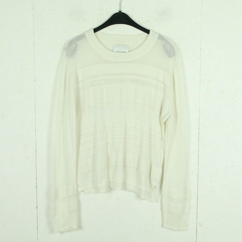 Second Hand SAMSOE SAMSOE Pullover Gr. M weiß uni Strick (*)
