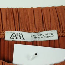 Laden Sie das Bild in den Galerie-Viewer, Second Hand ZARA Rock Gr. L orange uni Minirock (*)