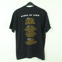 Laden Sie das Bild in den Galerie-Viewer, Vintage KINGS OF LEON T-Shirt / Bandshirt Gr. M schwarz mit Print und Backprint