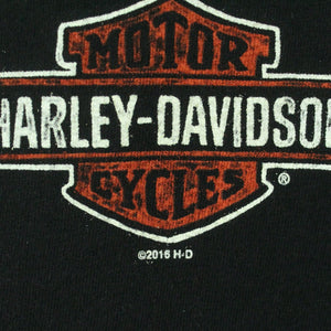 Vintage HARLEY-DAVIDSON T-Shirt Gr. L schwarz mit Print HDMC (*)