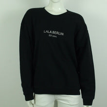 Laden Sie das Bild in den Galerie-Viewer, Second Hand LALA BERLIN Sweatshirt Gr. L schwarz mit Print (*)