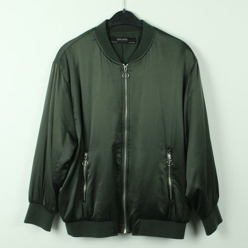 Second Hand ZARA Bomberjacke Gr. S oliv uni Jacke (*)