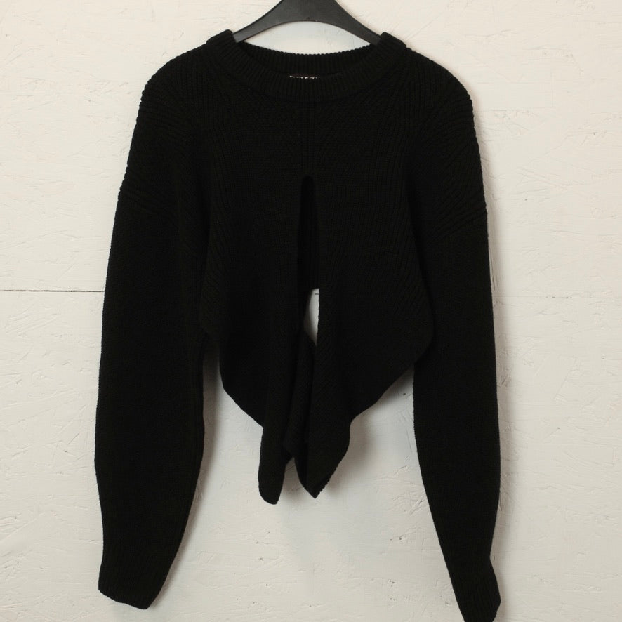 Second Hand DIESEL Pullover mit Wolle Gr. S schwarz uni Strick (*)