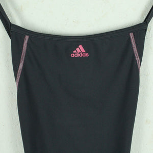 Vintage ADIDAS Badeanzug Gr. XL grau pink 80s 90s Beachwear