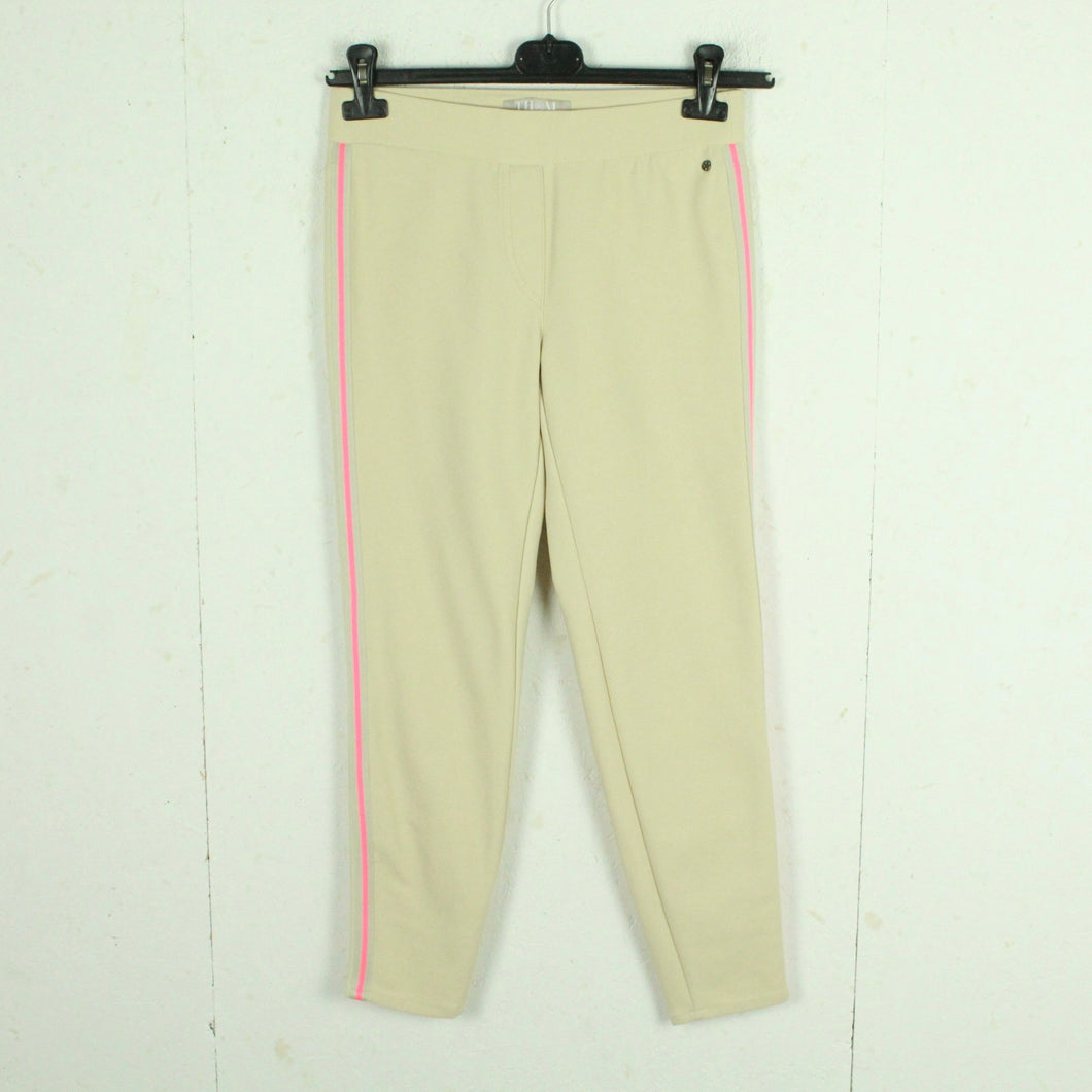 Second Hand THOMAS RATH Hose Gr. 42 beige pinke Applikation (*)