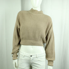 Laden Sie das Bild in den Galerie-Viewer, Second Hand NA-KD Pullover Gr. XS beige uni Strick (*)