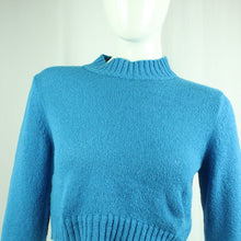 Laden Sie das Bild in den Galerie-Viewer, Second Hand NA-KD Pullover Gr. M blau uni Strick (*)