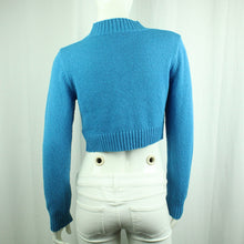 Laden Sie das Bild in den Galerie-Viewer, Second Hand NA-KD Pullover Gr. M blau uni Strick (*)