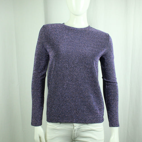 Second Hand SOAKED IN LUXURY Sweatshirt Gr. M lila Glitzer NEU (*)