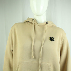 Second Hand LALA BERLIN Hoodie Gr. L camel mit Patch (*)