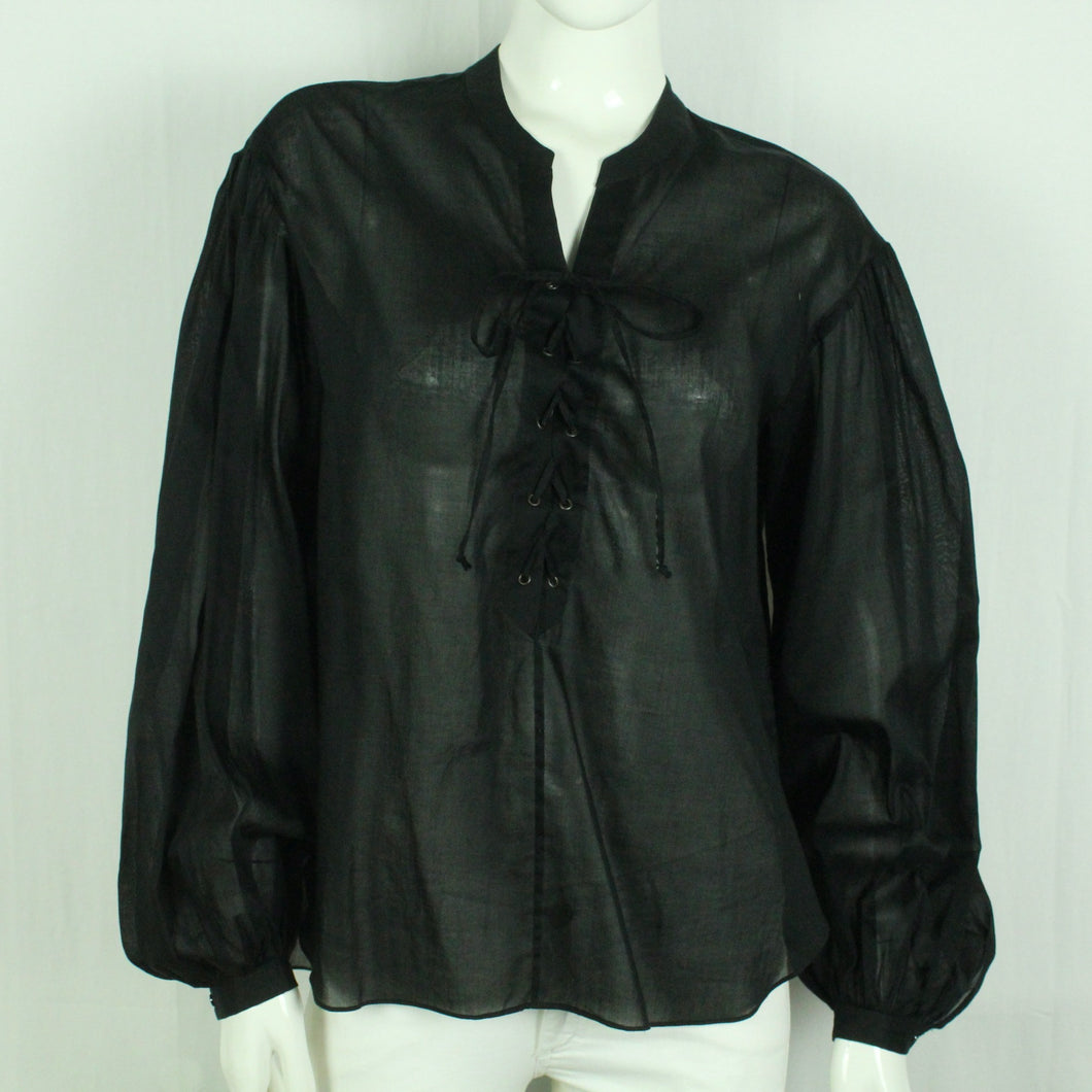 Second Hand DOROTHEE SCHUMACHER Bluse Gr. 2 (S) schwarz uni (*)