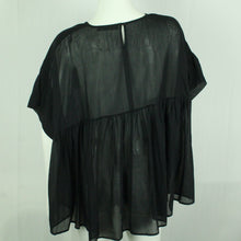 Laden Sie das Bild in den Galerie-Viewer, Second Hand ALL SAINTS Bluse mit Seide Gr. M schwarz uni (*)