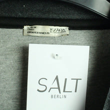 Laden Sie das Bild in den Galerie-Viewer, Second Hand ZARA Samtjacke Gr. M grau uni Samt Jacke (*)