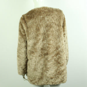 Second Hand LINDEX Fake Fur Jacke Gr. S beige uni (*)
