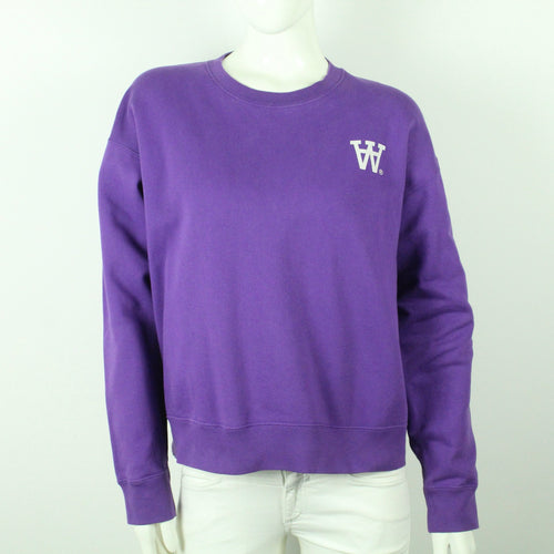 Second Hand WOOD WOOD Sweatshirt Gr. L lila uni Mod. Jess Sweatshirt  (*)