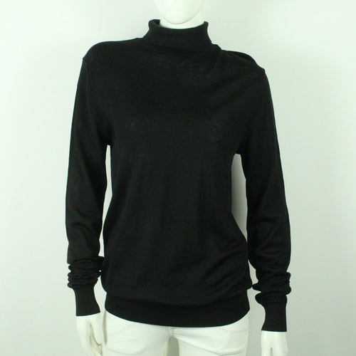 Second Hand MADS NORGAARD Pullover Gr. L schwarz uni Wolle  (*)