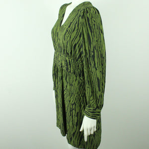 Second Hand BAUM UND PFERDGARTEN Kleid Gr. 40 grün schwarz gemustert (*)