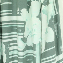 Laden Sie das Bild in den Galerie-Viewer, Vintage Bluse Gr. L grün weiß Crazy Pattern langarm